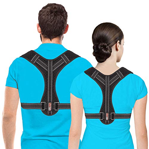 Corrector de Postura para Hombres y Mujeres, Órtesis para Parte Superior de Espalda para Soporte de Clavícula, Enderezador de Espalda Ajustable y Brinda Alivio al Dolor de Cuello, Espalda y Hombro Corrector de Postura para Hombres y Mujeres, Órtesis para Parte Superior de Espalda para Soporte de Clavícula, Enderezador de Espalda Ajustable y Brinda Alivio al Dolor de Cuello, Espalda y Hombro