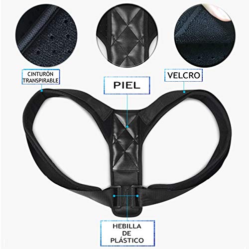 Corrector de Postura Recta Hombro, Correccion Enderezar Espalda, Protector Inmovilizador Clavicula, Reduccion Dolor Cuello para Hombre y Mujer Ejercicio Fitness Gimnasio 