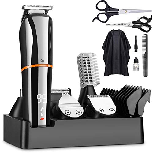 Cortapelos Hombre Profesional,Recortadora de barba,Maquina Cortadora de Pelo Recargable,Set de Multifunción Cortapelos/Nariz/Barba/Cara/Cuerpo y Máquina de Afeitar Precisión Impermeable 6 en 1 Cortapelos Hombre Profesional,Recortadora de barba,Maquina Cortadora de Pelo Recargable,Set de Multifunción Cortapelos/Nariz/Barba/Cara/Cuerpo y Máquina de Afeitar Precisión Impermeable 6 en 1