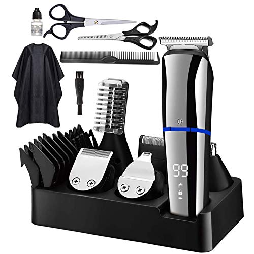 Cortapelos Hombre,Recortadora de barba Profesional,Maquina Cortadora de Pelo Recargable,Set de Multifunción Cortapelos/Nariz/Barba/Cara/Cuerpo y Máquina de Afeitar Precisión Impermeable 6 en 1 Cortapelos Hombre,Recortadora de barba Profesional,Maquina Cortadora de Pelo Recargable,Set de Multifunción Cortapelos/Nariz/Barba/Cara/Cuerpo y Máquina de Afeitar Precisión Impermeable 6 en 1