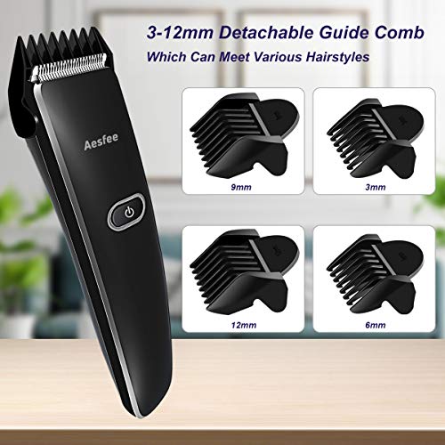 Cortapelos Profesional Hombre Cortadora de Pelo Eléctrico con Cuchillas de Acero Inoxidable, Cortapelo de Barba Maquina Cortar Pelo Recargable Recortadora de Pelos for Hombres