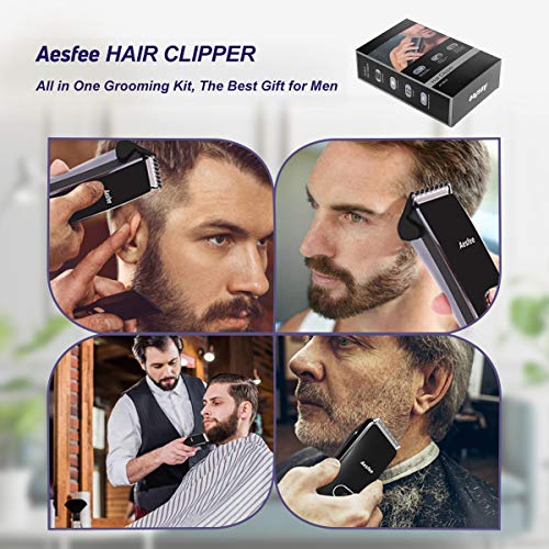 Cortapelos Profesional Hombre Cortadora de Pelo Eléctrico con Cuchillas de Acero Inoxidable, Cortapelo de Barba Maquina Cortar Pelo Recargable Recortadora de Pelos for Hombres