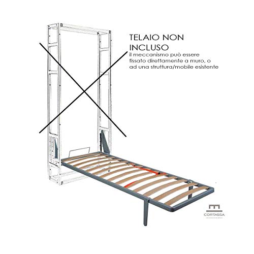 CORTASSA Cama abatible para ahorrar espacio, de pared, tipo «Maly», 80 x 190 cm