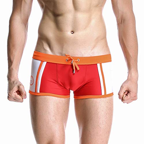 Cortos de Verano para Hombre Deportes acuáticos bañadores de natación Bodybuilding Shorts Moda Sexy Cintura Baja Pantalones Deportivos para Hombre con cordón MMUJERY