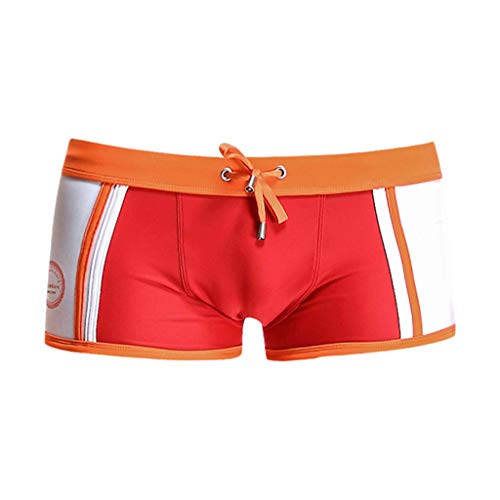 Cortos de Verano para Hombre Deportes acuáticos bañadores de natación Bodybuilding Shorts Moda Sexy Cintura Baja Pantalones Deportivos para Hombre con cordón MMUJERY