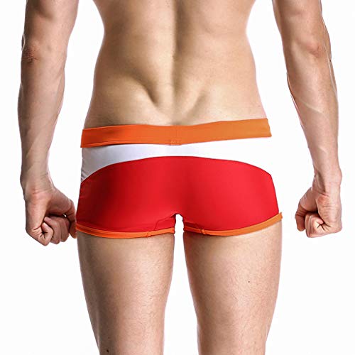 Cortos de Verano para Hombre Deportes acuáticos bañadores de natación Bodybuilding Shorts Moda Sexy Cintura Baja Pantalones Deportivos para Hombre con cordón MMUJERY