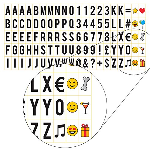Cosi Home ™ - Caja de luz LED en formato A4 con letras, Emoji, emoticonos y símbolos para mensajes personalizados. Alimentado por batería y USB Cosi Home ™ - Caja de luz LED en formato A4 con letras, Emoji, emoticonos y símbolos para mensajes personalizados. Alimentado por batería y USB