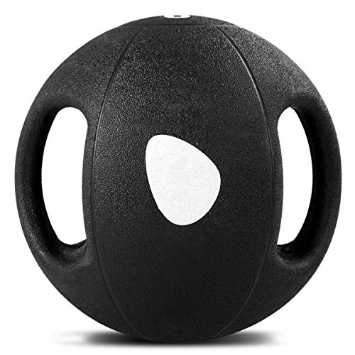 COSTWAY Balón Medicinal de Ejercicio Gimnasia Yoga de Goma con Asas Color Negro Selección de Peso 2-9KG (26.5 x 26.5 x 26.5CM, 7) COSTWAY Balón Medicinal de Ejercicio Gimnasia Yoga de Goma con Asas Color Negro Selección de Peso 2-9KG (26.5 x 26.5 x 26.5CM, 7)