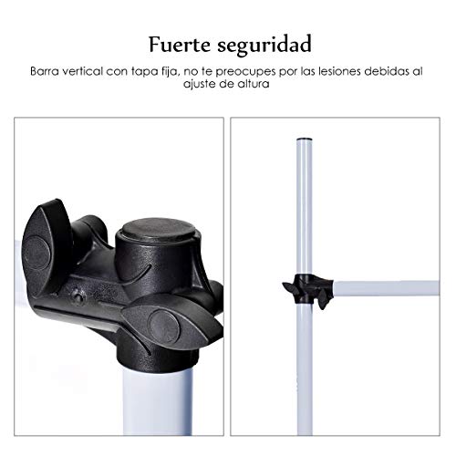 COSTWAY Barra de Ballet Móvil Altura Regulable 123 x 71 x 119 cm Barra de Estiramiento Desmontable (Blanco) COSTWAY Barra de Ballet Móvil Altura Regulable 123 x 71 x 119 cm Barra de Estiramiento Desmontable (Blanco)