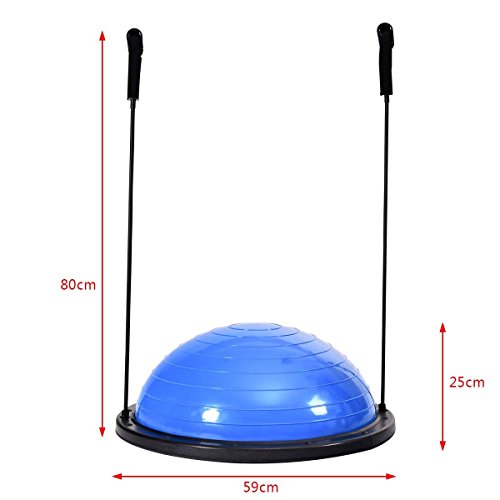 COSTWAY Equilibrio Balance Semiesfera Trainer Pelota de Gimnasia Pilates Yoga Ball (Azul) COSTWAY Equilibrio Balance Semiesfera Trainer Pelota de Gimnasia Pilates Yoga Ball (Azul)
