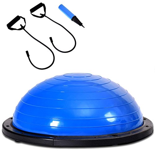 COSTWAY Equilibrio Balance Semiesfera Trainer Pelota de Gimnasia Pilates Yoga Ball (Azul)