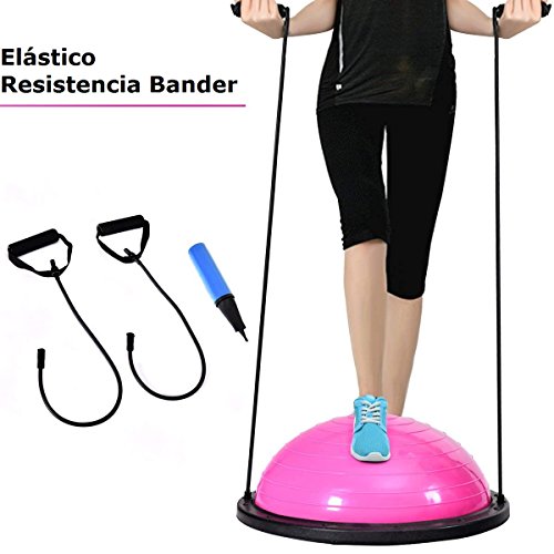 COSTWAY Equilibrio Balance Semiesfera Trainer Pelota de Gimnasia Pilates Yoga Ball (Rosa) COSTWAY Equilibrio Balance Semiesfera Trainer Pelota de Gimnasia Pilates Yoga Ball (Rosa)