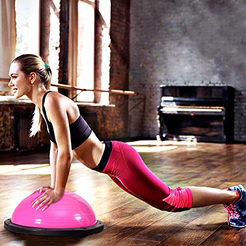 COSTWAY Equilibrio Balance Semiesfera Trainer Pelota de Gimnasia Pilates Yoga Ball (Rosa) COSTWAY Equilibrio Balance Semiesfera Trainer Pelota de Gimnasia Pilates Yoga Ball (Rosa)