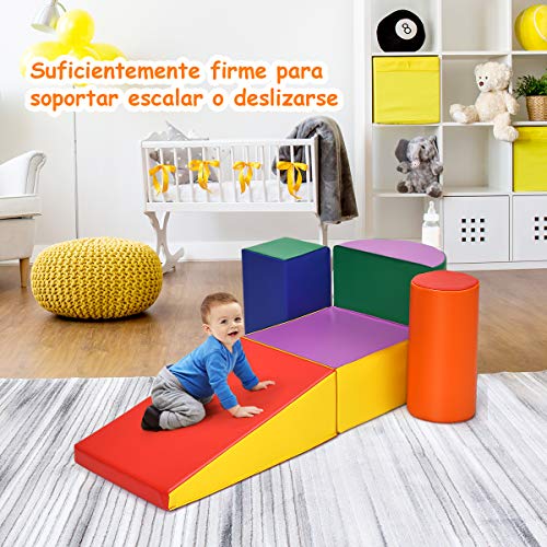 COSTWAY Juego de Bloques de Espuma Grandes para Bebé Bloques de Construcción Juguetes Educativos para Niños COSTWAY Juego de Bloques de Espuma Grandes para Bebé Bloques de Construcción Juguetes Educativos para Niños