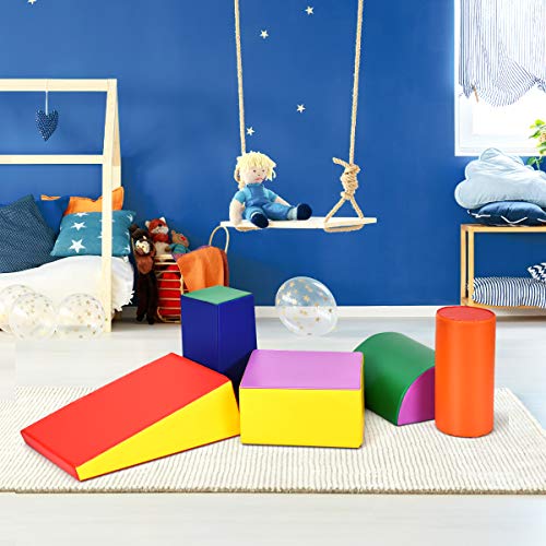 COSTWAY Juego de Bloques de Espuma Grandes para Bebé Bloques de Construcción Juguetes Educativos para Niños COSTWAY Juego de Bloques de Espuma Grandes para Bebé Bloques de Construcción Juguetes Educativos para Niños