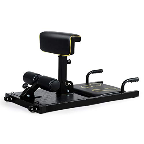 COSTWAY Máquina para Sentadillas Profundas Altura Ajustable Ejercicios Entrenador de Piernas para Gimnasio Hogar Carga hasta 120kg COSTWAY Máquina para Sentadillas Profundas Altura Ajustable Ejercicios Entrenador de Piernas para Gimnasio Hogar Carga hasta 120kg