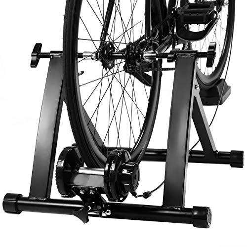 COSTWAY Rodillo Magnético Entrenamiento Bicicleta de Acero Resistencia Plegable Carga hasta 150kg Negro COSTWAY Rodillo Magnético Entrenamiento Bicicleta de Acero Resistencia Plegable Carga hasta 150kg Negro
