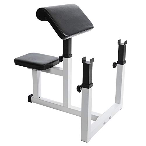 Cosye Equipo de Fitness Almohadilla Ajustable para el hogar Profesional Gimnasio en casa Brazo Bíceps Curl Levantamiento de Pesas Dispositivo de Ejercicio con Barra Fácil de Montar