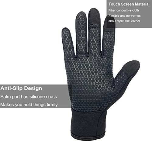 COTOP Guantes de Invierno , guantes de pantalla táctil a prueba de viento al aire libre para ciclismo caza escalada jardinería camping y otros deportes al aire libre