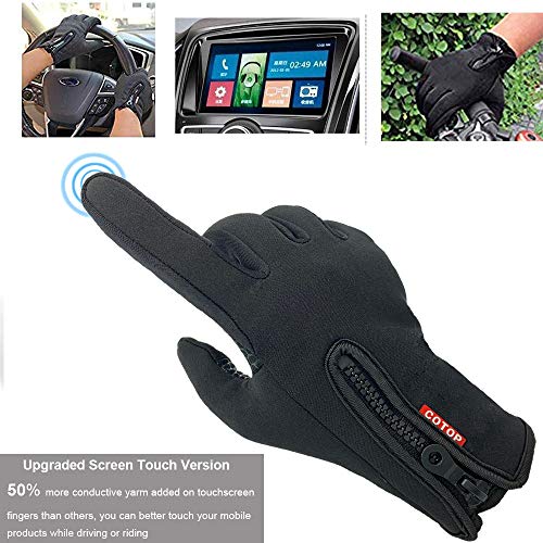 COTOP Guantes de Invierno , guantes de pantalla táctil a prueba de viento al aire libre para ciclismo caza escalada jardinería camping y otros deportes al aire libre