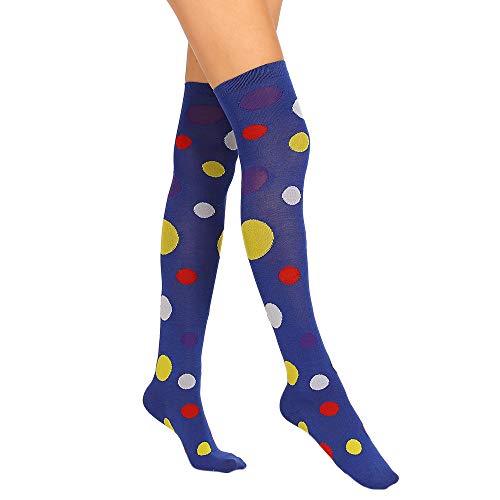 COZOCO Puntos Femeninos De Color Muslos Sexy Por Encima De La Rodilla Calcetines Medias De Punto De Color (una talla, azul) COZOCO Puntos Femeninos De Color Muslos Sexy Por Encima De La Rodilla Calcetines Medias De Punto De Color (una talla, azul)