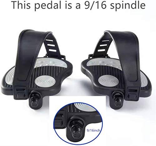 COZYROOMY Pedales de Bicicleta Estática con Correa Ajustable para Pedales de Bicicleta Estática de Interior para husillos de 9/16 Pulgadas 6 Meses de Garantía COZYROOMY Pedales de Bicicleta Estática con Correa Ajustable para Pedales de Bicicleta Estática de Interior para husillos de 9/16 Pulgadas 6 Meses de Garantía
