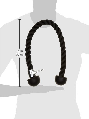 C.P. Sports Cuerda para tríceps Katai multigimnasio para empujar y tirar hacia abajo​​ Cuerda accesoria completa con enganche Mosquetón de gancho