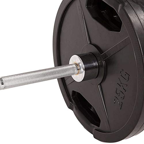 C.P. Sports - Discos de pesas con goma, 1 par de discos de 50 mm para barras, de 0,5 kg - 30 kg por par, tamaño Scheibenset-2x10kg + 2x5kg