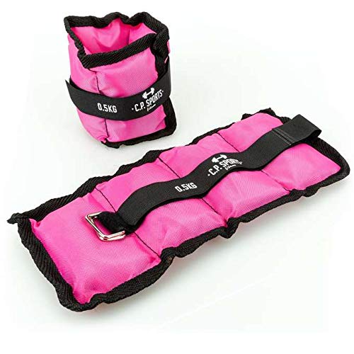 C.P. Sports. Juego de 2 muñequeras con peso para manos o pies., 2x 0,5kg C.P. Sports. Juego de 2 muñequeras con peso para manos o pies., 2x 0,5kg