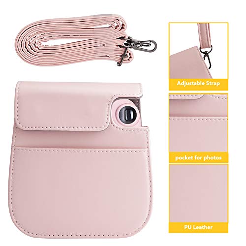 Cpano PU Funda de Cuero para cámara para Fujifilm Instax Mini 11 Cámara instantánea con Correa y Bolsillo Ajustables. (Rosa) Cpano PU Funda de Cuero para cámara para Fujifilm Instax Mini 11 Cámara instantánea con Correa y Bolsillo Ajustables. (Rosa)