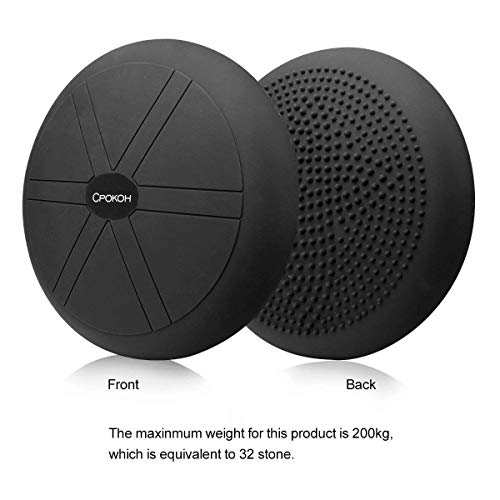 CPOKOH Cojin Equilibrio, Cojines de Equilibrio Usado para Entrenamiento del/Balance Rehabilitación/Ejercicios de Espalda/Gimnasio/Yoga/Cojín. (35cm,Negro) CPOKOH Cojin Equilibrio, Cojines de Equilibrio Usado para Entrenamiento del/Balance Rehabilitación/Ejercicios de Espalda/Gimnasio/Yoga/Cojín. (35cm,Negro)