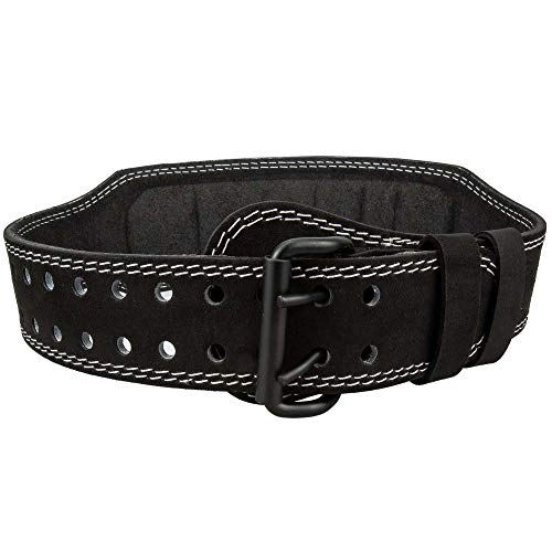 C.P.Sports Cinturón de Entrenamiento Deportivo, para Levantador de Pesas, Hombre y Mujer, Extra Ancho, para Deportes de Fuerza, Culturismo, Fitness - Negro, estándar, M = 74 – 99 cm