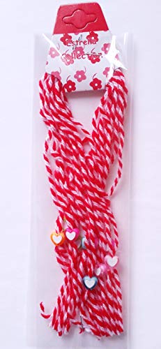 Crafts and Roses Regalo tradicional búlgaro MARTENITSA – Juego de 10 pulseras con elemento de corazón, hechas a mano Crafts and Roses Regalo tradicional búlgaro MARTENITSA – Juego de 10 pulseras con elemento de corazón, hechas a mano
