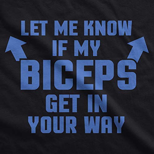 Crazy Dog Tshirts - Let Me Know If My Biceps Get In The Way Tank Top Funny Workout Sleeveless tee (Black) - L - Camisetas De Tirantes Crazy Dog Tshirts - Let Me Know If My Biceps Get In The Way Tank Top Funny Workout Sleeveless tee (Black) - L - Camisetas De Tirantes