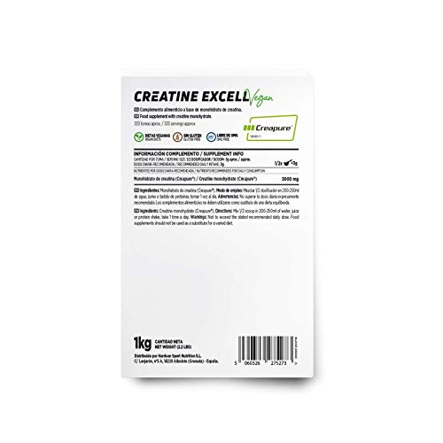 Creatina Creapure en Polvo de HSN | Creatina Excell 100% Creapure | Sello de Calidad Garantizada | Monohidrato de Creatina Micronizada | Vegano, Sin Gluten, Sin Lactosa, Sin Sabor, 1000gr Creatina Creapure en Polvo de HSN | Creatina Excell 100% Creapure | Sello de Calidad Garantizada | Monohidrato de Creatina Micronizada | Vegano, Sin Gluten, Sin Lactosa, Sin Sabor, 1000gr
