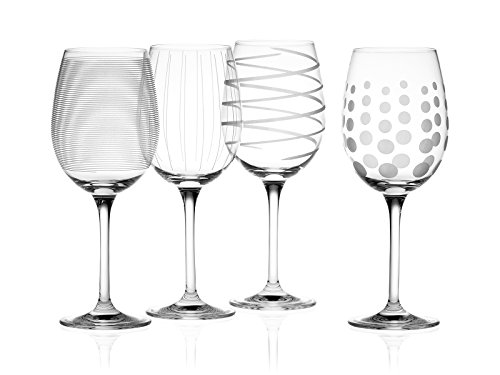 Creative Tops Mikasa Cheers de Cristal Copas de Vino Blanco, Juego de 4, Multi-Color