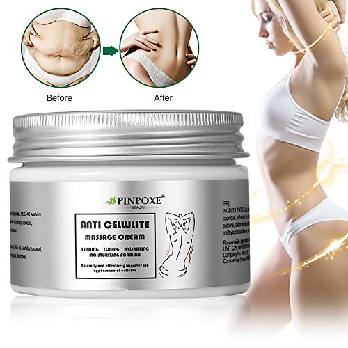 Crema anticelulítica, crema anticelulítica, crema de masaje anticelulítico, mejora del contorno de la piel, crema quemagrasas para abdomen, glúteos, piernas 120g