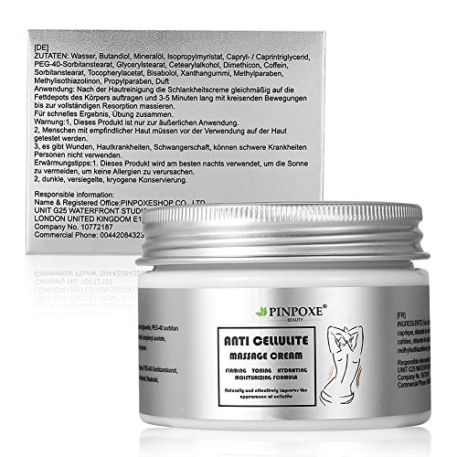 Crema anticelulítica, Crema reductor anticelulítico, quemagrasas reafirmante intensivo muy fuerte, la talladora del cuerpo de la piel Elimina la celulitis y piel de naranja crema, 120ml