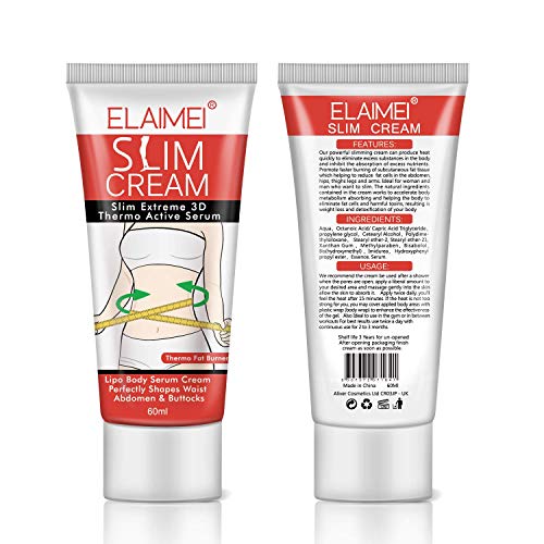 Crema Anticelulitica,Quema Grasa Reafirmante,Quemador de grasa termogénico para Piernas,Estómago,Panza, Cintura, Muslos, Nalgas,Adecuado para Mujeres y Hombres,60ML Crema Anticelulitica,Quema Grasa Reafirmante,Quemador de grasa termogénico para Piernas,Estómago,Panza, Cintura, Muslos, Nalgas,Adecuado para Mujeres y Hombres,60ML