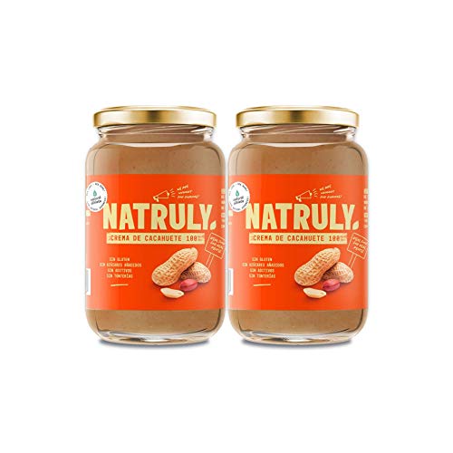 Crema de Cacahuete NATRULY Sin Azúcar, Vegana, Sin Gluten, Sin Lactosa, 100% Cacahuete -Pack 2x500g (antes Natural Athlete) Crema de Cacahuete NATRULY Sin Azúcar, Vegana, Sin Gluten, Sin Lactosa, 100% Cacahuete -Pack 2x500g (antes Natural Athlete)