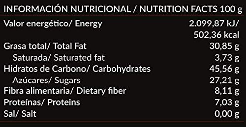 Crema de Cacao y Avellanas Saludable Ambrosía - Sin Azúcar Añadido, Sin Edulcorantes, Sin Stevia, Sin Aceite de Palma, Sin Aceite de Girasol, Con AOVE y Más del 25% de Avellanas - 300 g