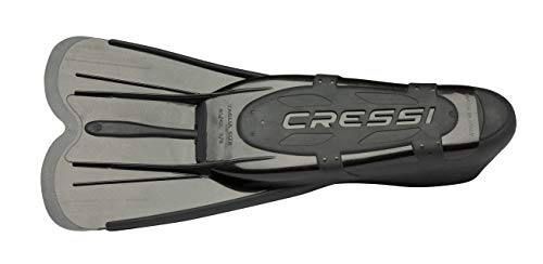Cressi Agua Short Aletas de Snorkeling, Unisex Adulto, Negro/Plata, 43/44 Cressi Agua Short Aletas de Snorkeling, Unisex Adulto, Negro/Plata, 43/44