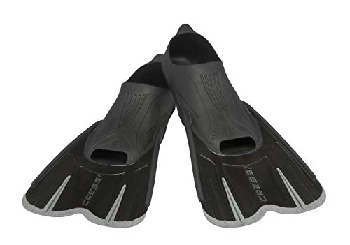 Cressi Agua Short Aletas de Snorkeling, Unisex Adulto, Negro/Plata, 43/44 Cressi Agua Short Aletas de Snorkeling, Unisex Adulto, Negro/Plata, 43/44
