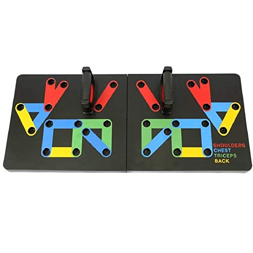 Cretee 14 en 1 Push Up Rack Board Tren Gimnasio Sistema de Ejercicios Entrenamiento Ejercicio para Entrenamiento Corporal (14 IN 1)