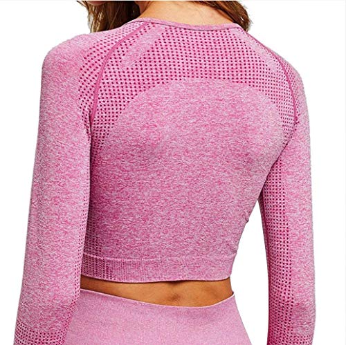 CrisKat Chándal mujer Conjunto deportivo mujer Conjunto Cintura Alta Leggings para Running Fitness Yoga Leggings (Conjunto Rosa, S) CrisKat Chándal mujer Conjunto deportivo mujer Conjunto Cintura Alta Leggings para Running Fitness Yoga Leggings (Conjunto Rosa, S)