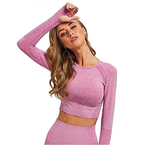 CrisKat Chándal mujer Conjunto deportivo mujer Conjunto Cintura Alta Leggings para Running Fitness Yoga Leggings (Conjunto Rosa, S) CrisKat Chándal mujer Conjunto deportivo mujer Conjunto Cintura Alta Leggings para Running Fitness Yoga Leggings (Conjunto Rosa, S)