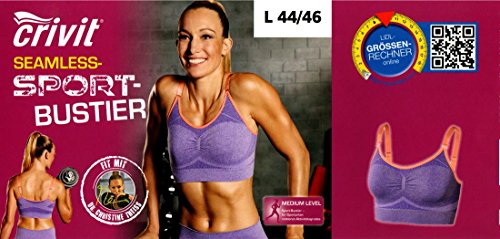 Crivit - Camiseta sin mangas - para mujer Seamless Lila L/46/48 Crivit - Camiseta sin mangas - para mujer Seamless Lila L/46/48