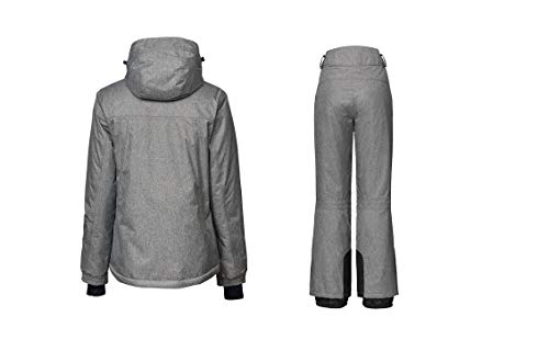Crivit Traje de esquí para mujer, chaqueta de esquí, pantalones de snowboard, chaqueta de nieve, pantalones de esquí, pantalones de invierno, deportes de invierno, talla 36, color gris Crivit Traje de esquí para mujer, chaqueta de esquí, pantalones de snowboard, chaqueta de nieve, pantalones de esquí, pantalones de invierno, deportes de invierno, talla 36, color gris