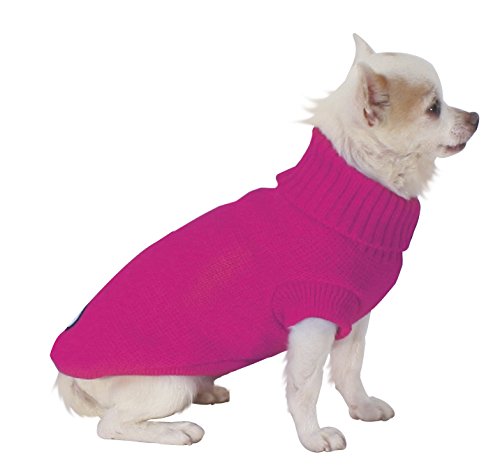 Croci C7174191 Suéter Cuello de Tortuga, para Perros, Valencia Rosa 45 cm