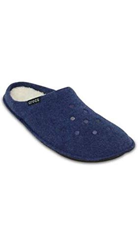 Crocs Classic Slipper, Zapatillas de Estar por casa Unisex Adulto, Azul (Cerulean Blue/Oatmeal), 36/37 EU